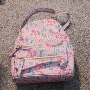Pink unicorn backpack purse